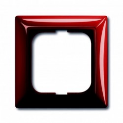 Рамка с декоративной накладкой на 1 пост, Basic, foyer-красный 