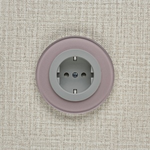 Розетка круглая DeLUMO 0627 TAUPE METAL (КАКАО)