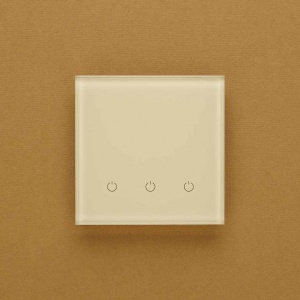 Выключатель сенсорный DeLUMO трехканальный 1015 BEIGE LIGHT (СВЕТЛЫЙ БЕЖЕВЫЙ)