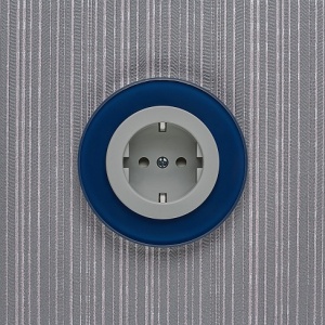 Розетка круглая DeLUMO 5001 BLUE PETROL (ГОЛУБОЕ ТОПЛИВО) 