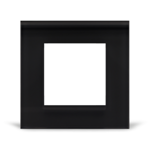 Рамка 1-постовая стеклянная Wemmon, черная
