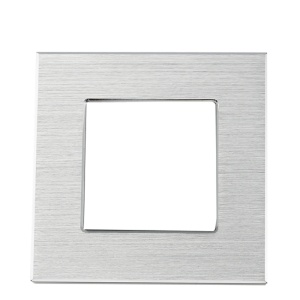 Рамка 1-постовая алюминиевая Wemmon, серебряная