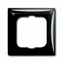 Рамка с декоративной накладкой на 1 пост, Basic, château-черный